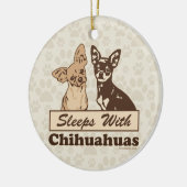 Schlafplätze mit Chihuahuas Keramikornament (Links)