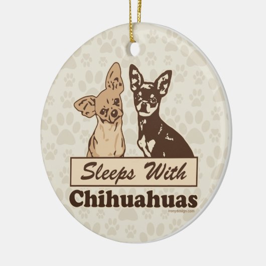 Schlafplätze mit Chihuahuas Keramikornament (Links)