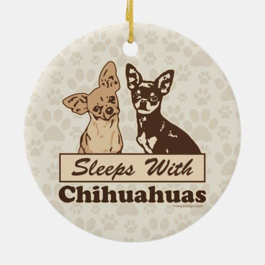 Schlafplätze mit Chihuahuas Keramikornament (Hinten)