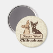 Schlafplätze mit Chihuahuas Magnet (Vorderseite/Rückseite)