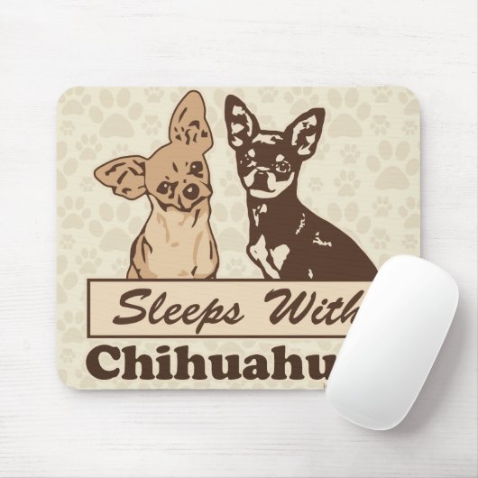Schlafplätze mit Chihuahuas Mousepad (Mit Mouse)