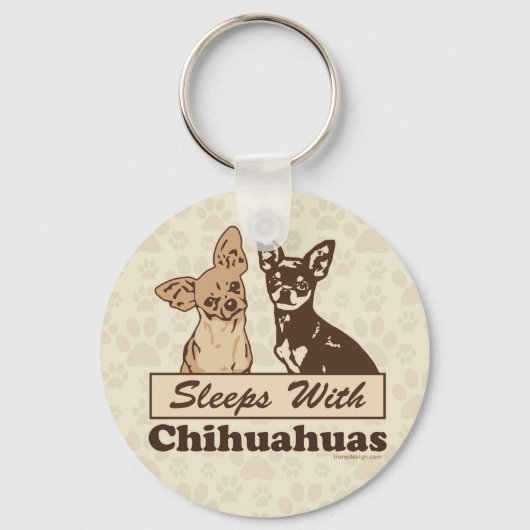 Schlafplätze mit Chihuahuas Schlüsselanhänger (Vorderseite)