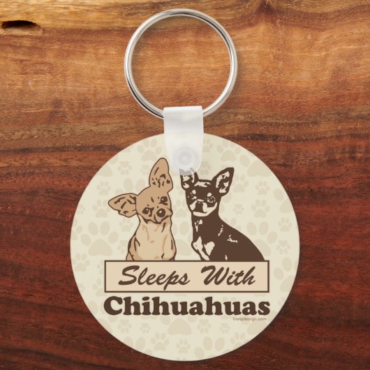 Schlafplätze mit Chihuahuas Schlüsselanhänger (Vorderseite)