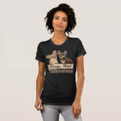 Schlafplätze mit dunklem Chihuahuas T-Shirt (Vorne ganz)