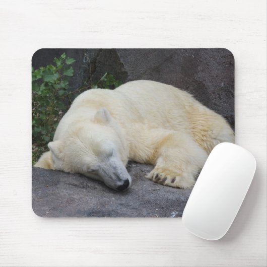Schlafpolarbär Mousepad (Mit Mouse)