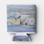 Schlafpolarbären Dosenkühler (Rückseite)