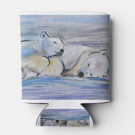Schlafpolarbären Dosenkühler (Rückseite)