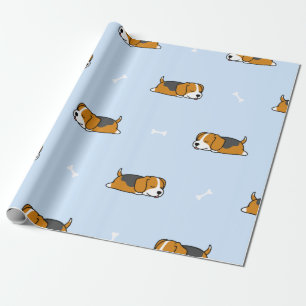 Schlafpuppe Beagle Geschenkpapier