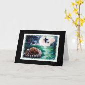 Schlafraccoon & Hexenkarte Karte (Gelbe Blume)