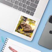 Schläfrig Baby Schlafen in Baummilch ist ein vernü Aufkleber (Laptop mit iPhone)