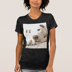 schläfrig-freundliche, weiße Pitbulle Hassdee nich T-Shirt