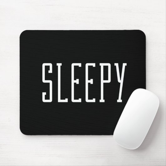 Schläfrig. Typografie Mousepad (Mit Mouse)