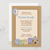 Schläfrige Bärn-12x18 Baby-Duschen-Einladung Einladung (Vorne/Hinten)