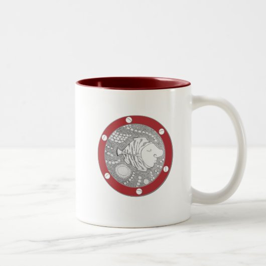 Schläfrige Bignose UnterwasserTasse Zweifarbige Tasse (Rechts)