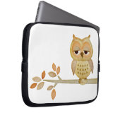 Schläfrige Eule in der Baum-Elektronik-Tasche Laptopschutzhülle (Vorne Rechts)
