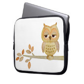 Schläfrige Eule in der Baum-Elektronik-Tasche Laptopschutzhülle (Vorderseite Links)