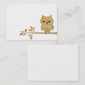 Schläfrige Eule in der Baum-Visitenkarte Visitenkarte (Vorne/Hinten)