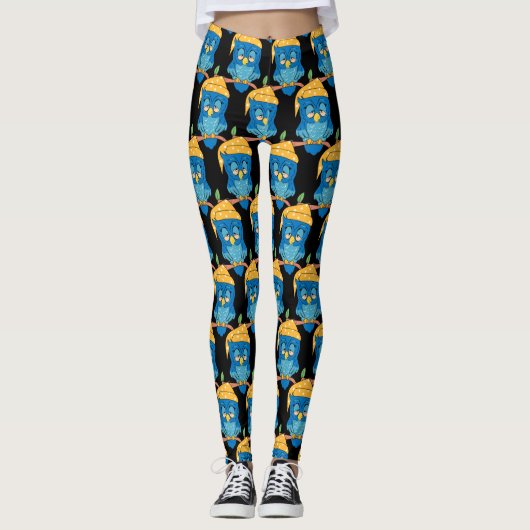 Schläfrige Eule Thunder_Cove Leggings (Vorderseite)