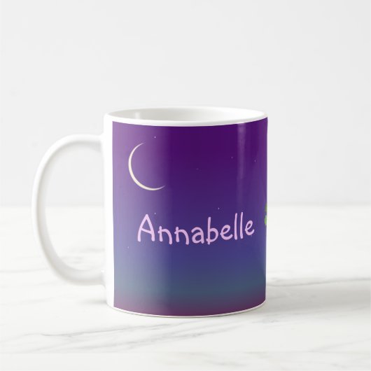 Schläfrige Eulen-personalisierte Tasse (Links)
