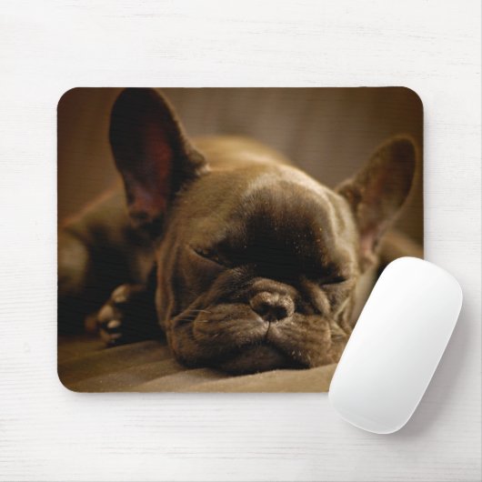 Schläfrige französische Bulldogge Mousepad (Mit Mouse)