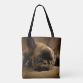 Schläfrige französische Bulldogge Tasche (Rückseite)