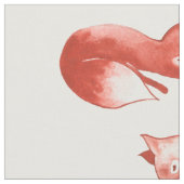 Schläfrige Füchse Stoff (Nahaufnahme)