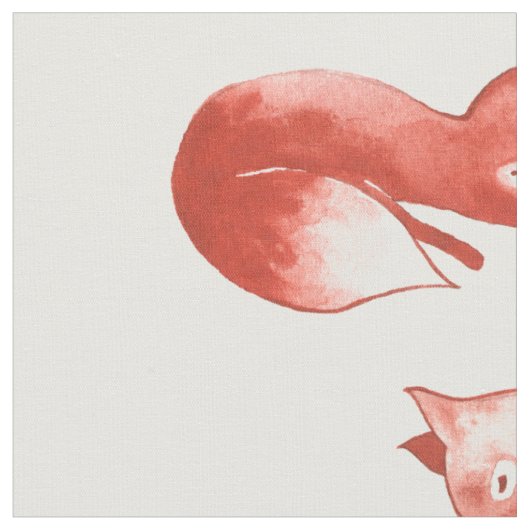 Schläfrige Füchse Stoff (Nahaufnahme)