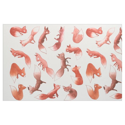 Schläfrige Füchse Stoff (Fat Quarter (45,7 x 55,9 cm))