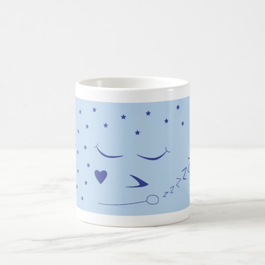 Schläfrige Gesichts-Tasse Kaffeetasse (Mittel)