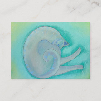 Schläfrige graue Katze Visitenkarte