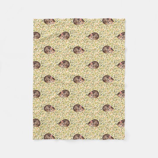 Schläfrige Katze, geblümter Hintergrund Fleecedecke (Vorderseite)
