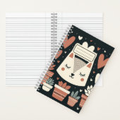 Schläfrige Katze mit Sukkulenten - Gemütlich & sch Notizblock (Innen)