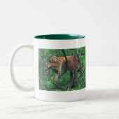 Schläfrige Katzen Zweifarbige Tasse (Links)