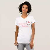 Schläfrige Lama-Pyjama-Spitze T-Shirt (Vorne ganz)