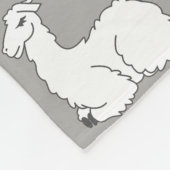 Schläfrige Lamas u. Monogramm des Grau-| Fleecedecke (Ecke)