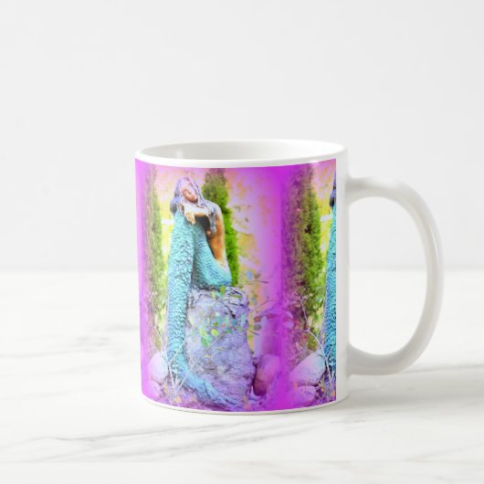 schläfrige Meerjungenkaffee-Tasse Kaffeetasse (Rechts)
