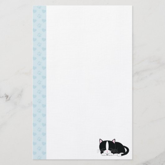 Schläfrige Miezekatze {Smoking} Briefpapier (Vorderseite)
