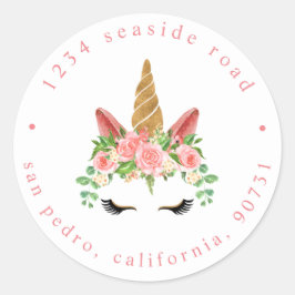 Schläfrige Rücksendeadresse Runder Aufkleber