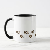 Schläfrige schwarze Labrador-Welpen-Tasse Tasse (Links)