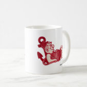 Schläfrige Seemann-Keramik-Tasse Kaffeetasse (VorderseiteRechts)