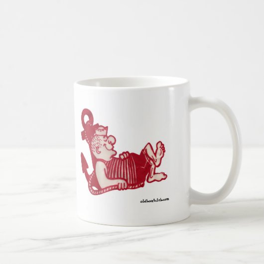 Schläfrige Seemann-Keramik-Tasse Kaffeetasse (Rechts)