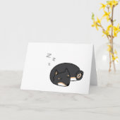 Schläfrige Shiba Inu Gruß-Karte! Karte (Gelbe Blume)