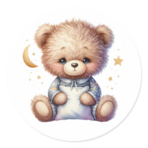 Schläfrige Teddy mit Kissen