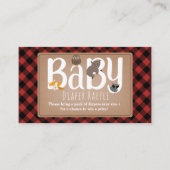 Schläfrige Tiere betäuben Karierte Windeln Begleitkarte (Vorderseite)