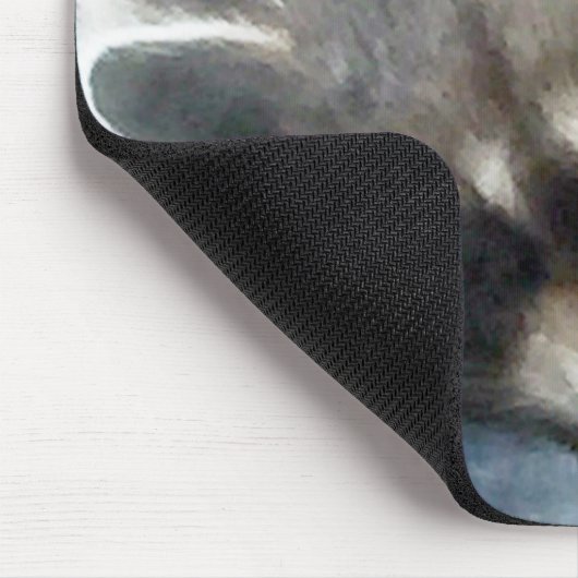 Schläfrige Waschbärjungs-Mausunterlage Mousepad (Ecke)