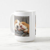 Schläfrige Welpen Kaffeetasse (Vorderseite Links)