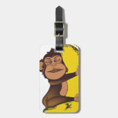 Schläfriger Affe Gepäckanhänger (Vorderseite vertikal)