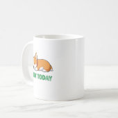 Schläfriger Corgi Nicht Heute Kaffeetasse (Vorderseite Links)