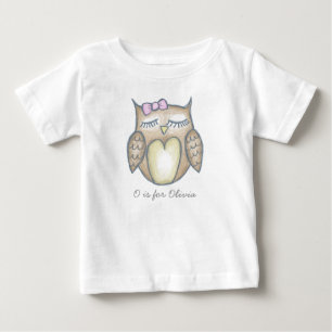 Schläfriger Eulen-Baby-Bodysuit - fertigen Sie Baby T-shirt