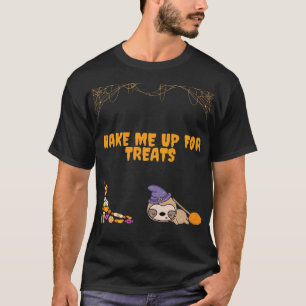 Schläfriger Faultier bereit für Halloween-Leckerei T-Shirt